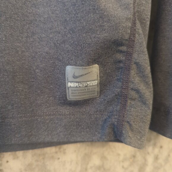 Nike Pro Mens Medium Gray Compression Top Shirt Fit Dry Active Long Sleeve Gym - Picture 5 of 11